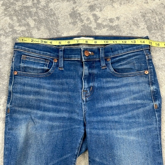 Madewell 8” Skinny Jeans Medium Ames Wash Stretch Classic Casual Sz 28 - Picture 9 of 13